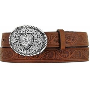 Justin Boots Western Scroll Heart Belt